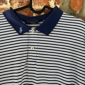 Polo Ralph Lauren Polo Golf Mens Blue Striped Shirt XXL 26x32